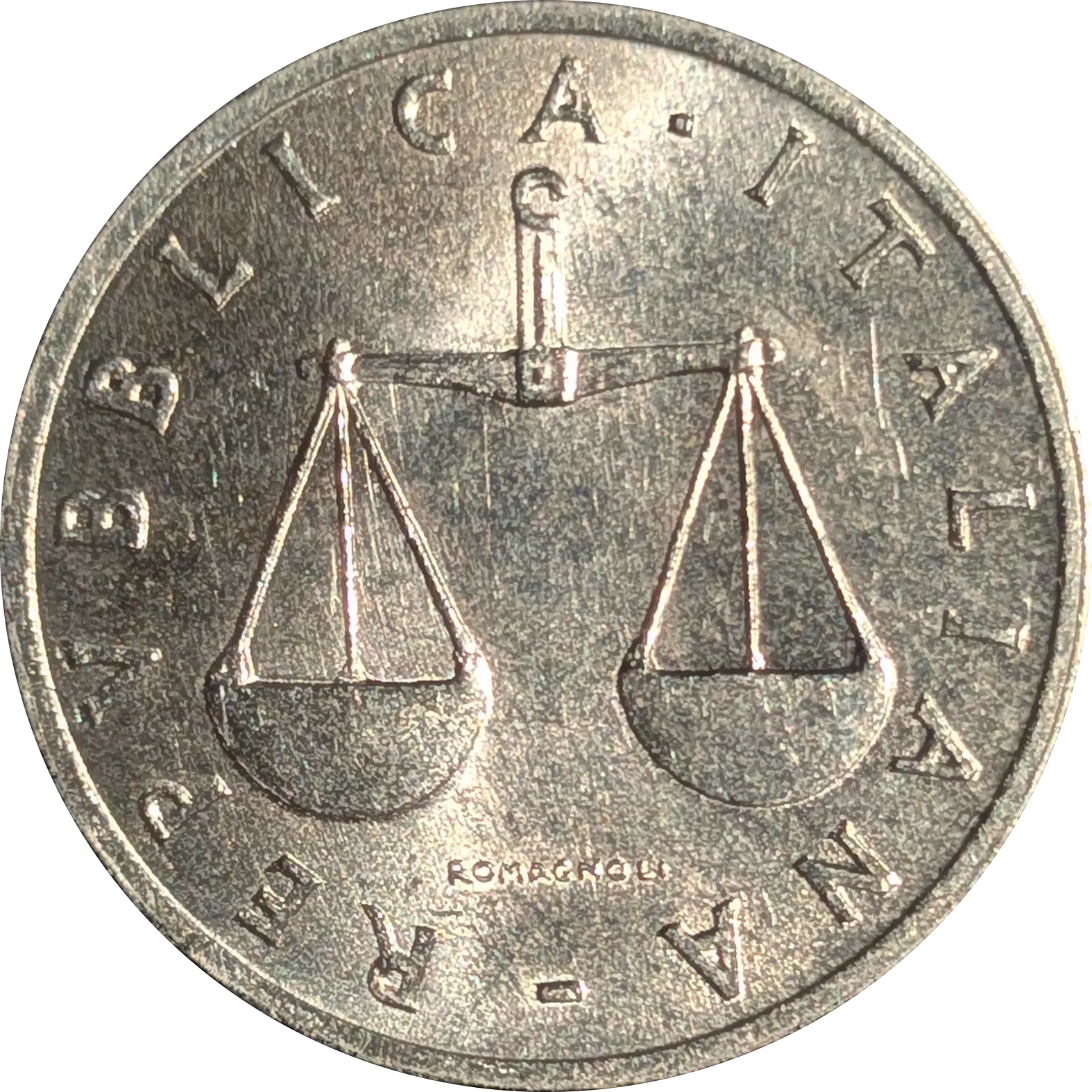 Dritto di 1 lira Cornucopia