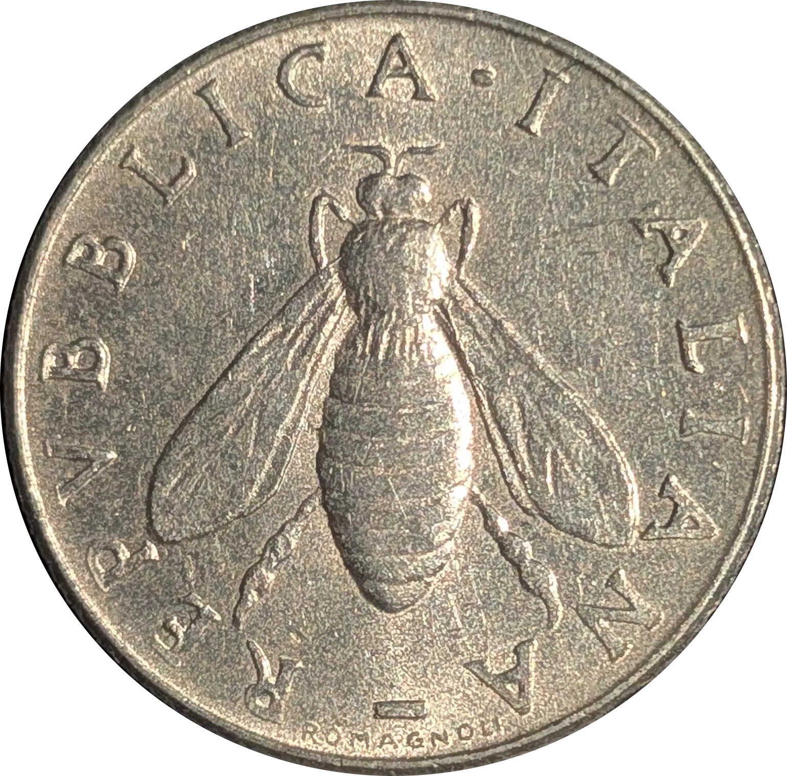 Dritto di 2 lire Ramo di ulivo