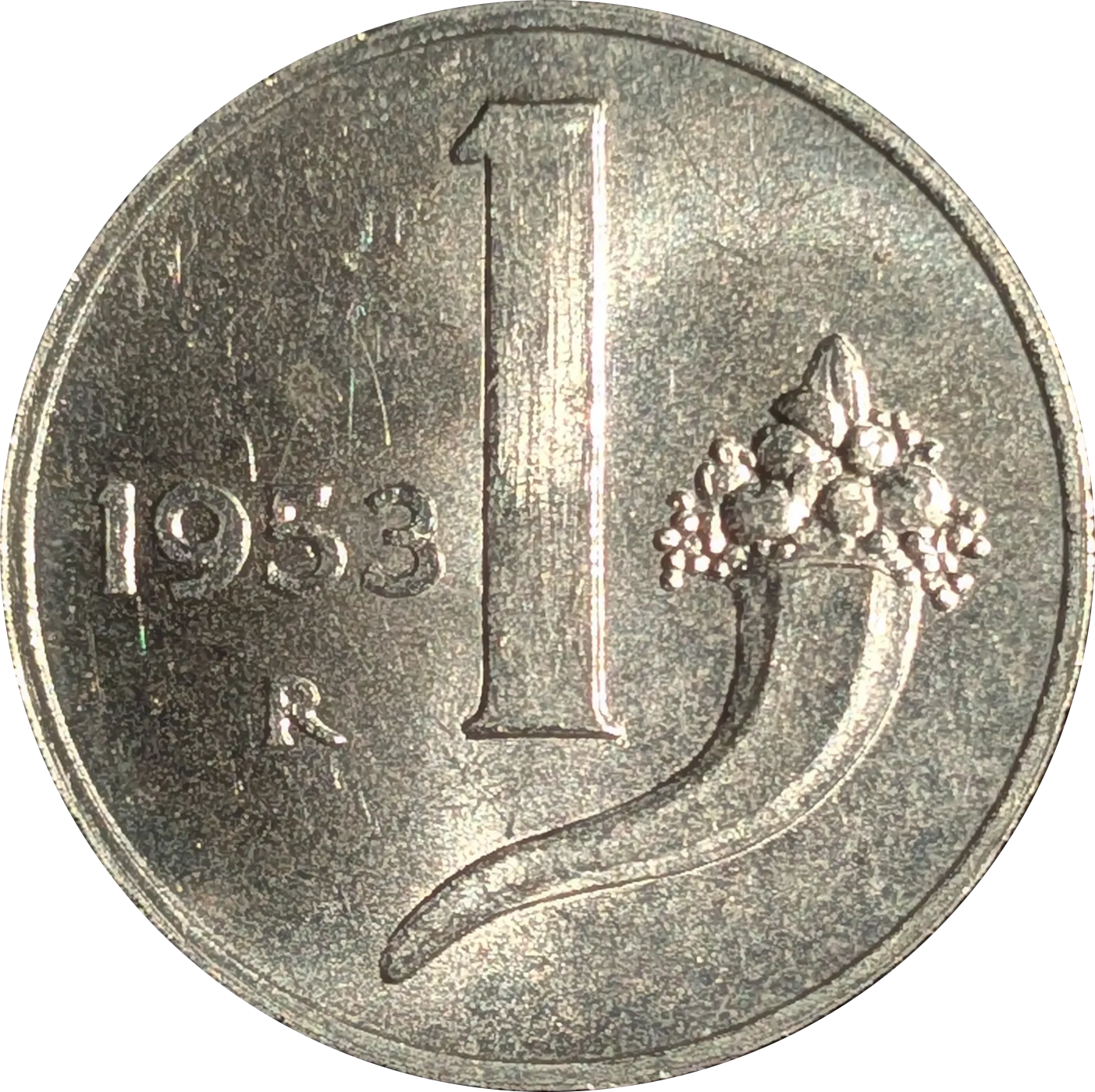 Rovescio di 1 lira Cornucopia