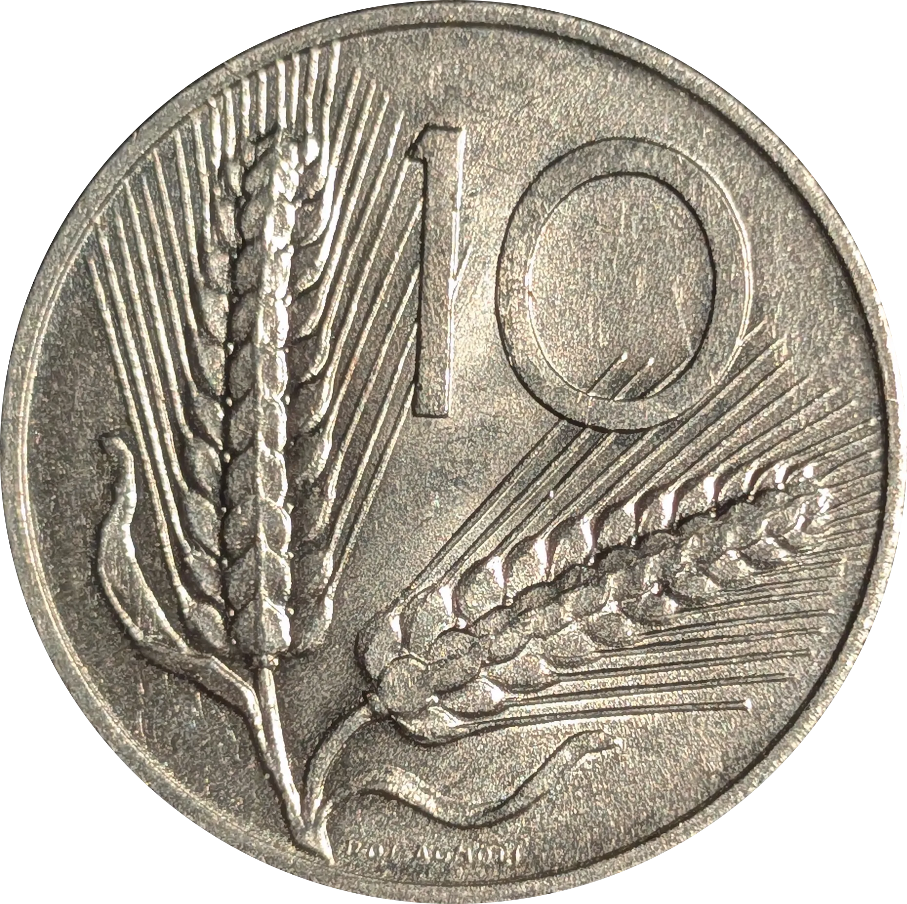 Rovescio di 10 lire Spighe