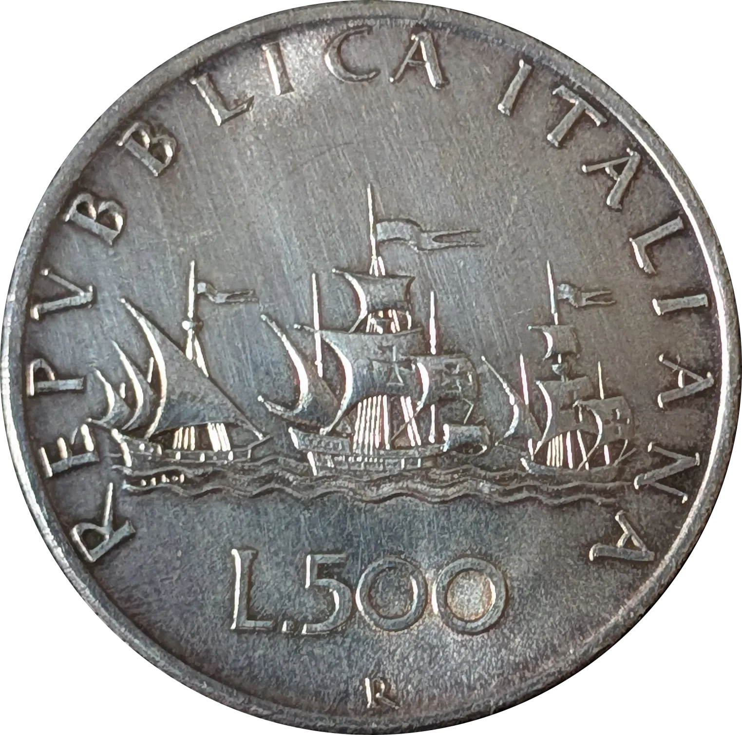 Rovescio di 500 lire Caravelle